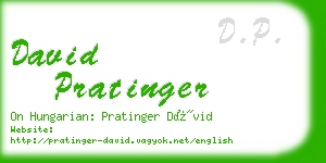 david pratinger business card
